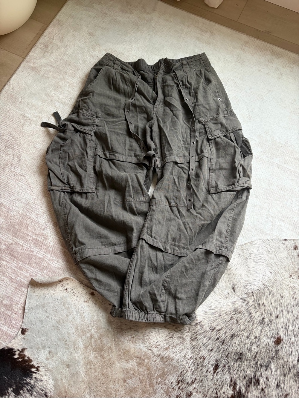 We The Free Olive Green Utility Cargo Joggers